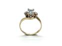 9ct Aquamarine & Diamond Ring