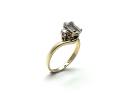 9ct Aquamarine & Diamond Ring