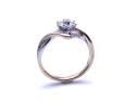 9ct Two Colour Diamond Solitaire Ring