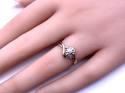 9ct Two Colour Diamond Solitaire Ring