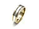 9ct Two Colour Gold Wedding Ring