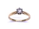 18ct Yellow Gold Diamond Solitaire Ring