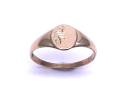 9ct Yellow Gold Baby Oval Signet Ring