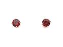 9ct Yellow Gold Garnet Stud Earrings 5mm