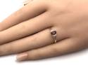 9ct Yellow Gold Garnet & Diamond Ring