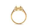 18ct Yellow Gold Opal & Diamond Cluster Ring