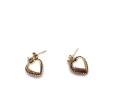 9ct Yellow Gold Heart Drop Earrings