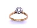 18ct Yellow Gold Diamond Solitaire Ring