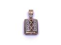 9ct Yellow Gold Diamond Pave Pendant