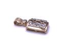 9ct Yellow Gold Diamond Pave Pendant