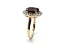 9ct Garnet & Diamond Cluster Ring 0.50ct