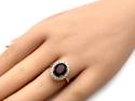 9ct Garnet & Diamond Cluster Ring 0.50ct