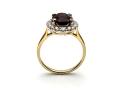 9ct Garnet & Diamond Cluster Ring 0.50ct