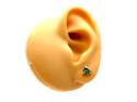9ct Yellow Gold Emerald Cluster Stud Earrings