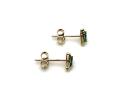 9ct Yellow Gold Emerald Cluster Stud Earrings