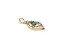 9ct Yellow Gold Emerald and Diamond Pendant