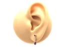 9ct Yellow Gold Ruby & Diamond Drop Stud Earrings