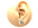 9ct Emerald & Diamond Cluster Earrings 0.33ct