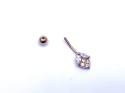 9ct Yellow Gold CZ Belly Bar