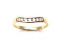 9ct Yellow Gold Diamond Wishbone Eternity Ring