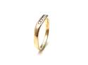 9ct Yellow Gold Diamond Wishbone Eternity Ring