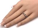 9ct Sapphire & Diamond Eternity Ring 0.25ct