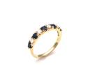 9ct Sapphire & Diamond Eternity Ring 0.25ct