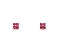 9ct Yellow Gold Ruby Cluster Stud Earrings 4mm
