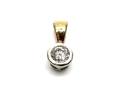 9ct Yellow & White Gold Diamond Pendant