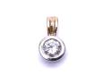 9ct Yellow & White Gold Diamond Pendant