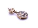 9ct Yellow Gold Diamond Halo Pendant