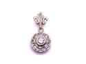 9ct Yellow Gold Diamond Halo Pendant