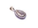 9ct Yellow Gold Diamond Pave Pendant