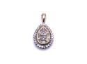 9ct Yellow Gold Diamond Pave Pendant