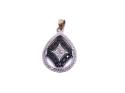 9ct Yellow Gold Diamond Pave Pendant