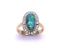 18ct Lightning Ridge Black Opal & Diamond Ring