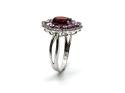 9ct Garnet, Sapphire & Diamond Ring