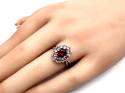 9ct Garnet, Sapphire & Diamond Ring