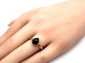 9ct Yellow Gold Jet Ring