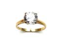 9ct Yellow Gold CZ Solitaire Ring