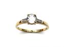 9ct Yellow Gold Zircon Solitaire Ring