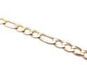 9ct Yellow Gold Figaro Bracelet 9 inch