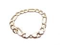 9ct Yellow Gold Figaro Bracelet 9 inch