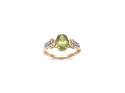 9ct Vesuvianite & White Zircon Ring