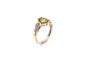 9ct Vesuvianite & White Zircon Ring