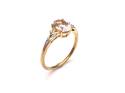 9ct Morganite & Diamond Ring
