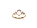 9ct Morganite & Diamond Ring