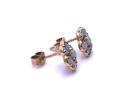 9ct Yellow Gold Opal Cluster Earrings