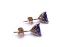 9ct Yellow Gold Tanzanite Stud Earrings