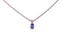 9ct Tanzanite & Diamond Pendant & Chain